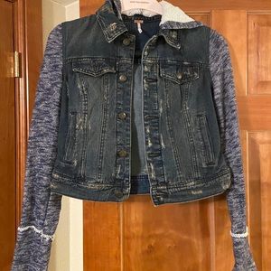 Free People Hybrid Jean Jacket Sz XS